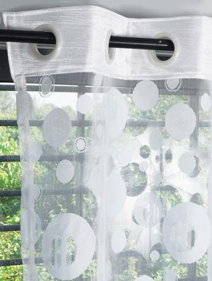 white set of 2 door sheer curtain - 15302933 - Standard Image - 3