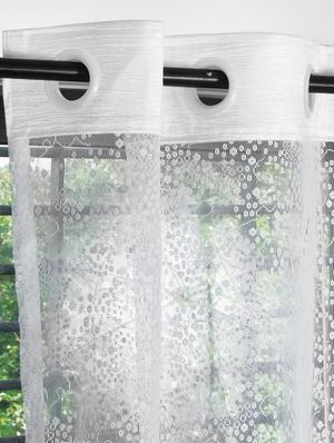 white set of 2 door sheer curtain - 15302939 - Standard Image - 3