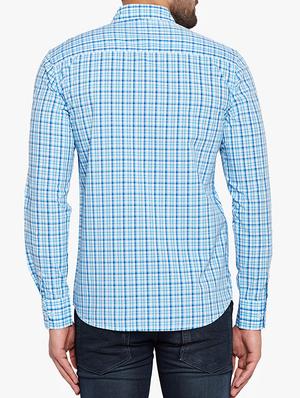 blue cotton casual shirt - 15305754 - Standard Image - 3