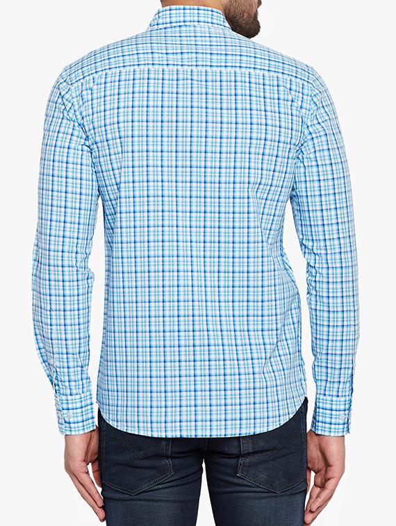 blue cotton casual shirt - 15305754 - Zoom Image - 3