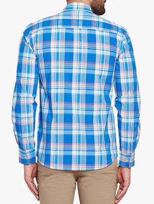 blue cotton casual shirt - 15305758 - Standard Image - 3