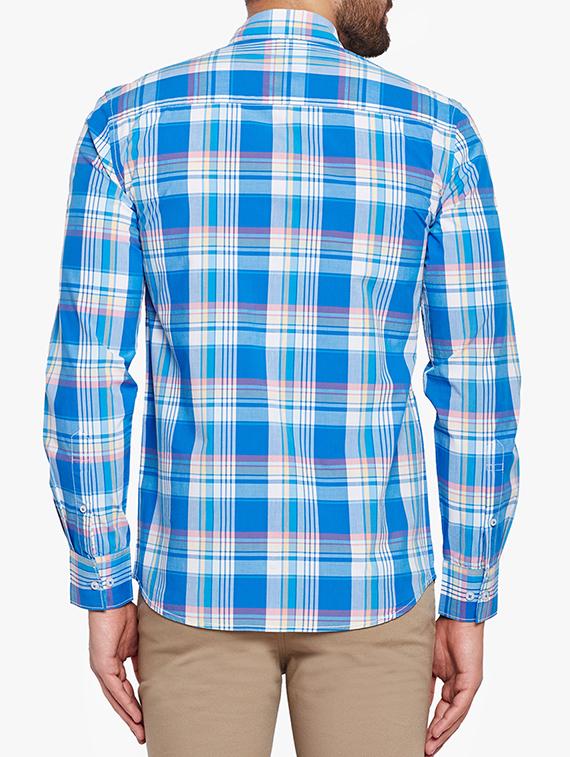 blue cotton casual shirt - 15305758 - Zoom Image - 3