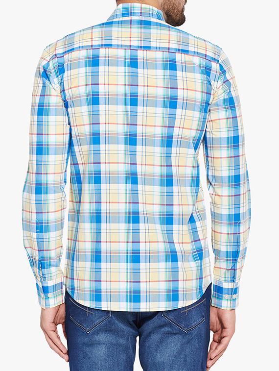 blue cotton casual shirt - 15305759 - Zoom Image - 3