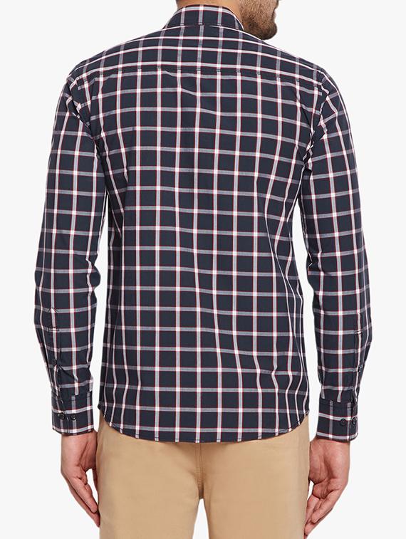 blue cotton casual shirt - 15305773 - Zoom Image - 3