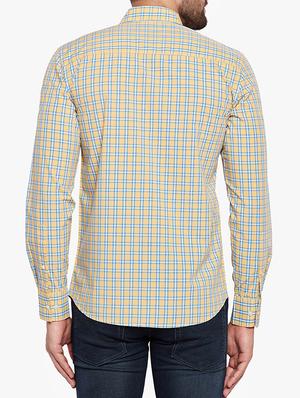 yellow cotton casual shirt - 15305777 - Standard Image - 3