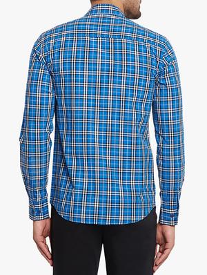 blue cotton casual shirt - 15305778 - Standard Image - 3