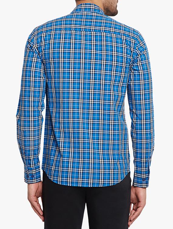 blue cotton casual shirt - 15305778 - Zoom Image - 3