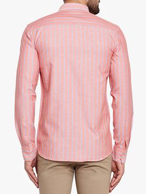 pink cotton casual shirt - 15305787 - Standard Image - 3
