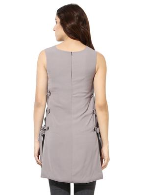 grey side knot tunic - 15305967 - Standard Image - 3