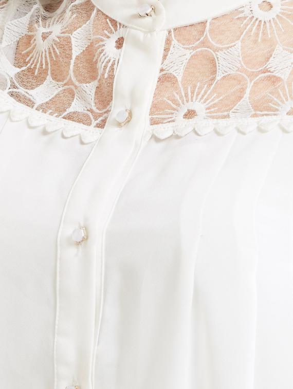 white lace detailing top - 15305969 - Zoom Image - 3