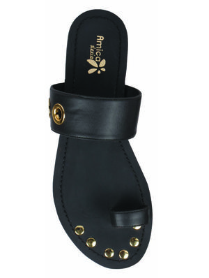 black one toe sandal - 15306959 - Standard Image - 3
