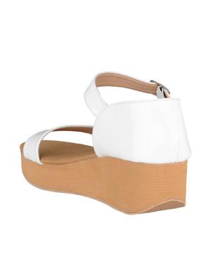 white patent ankle strap sandals - 15308175 - Standard Image - 3