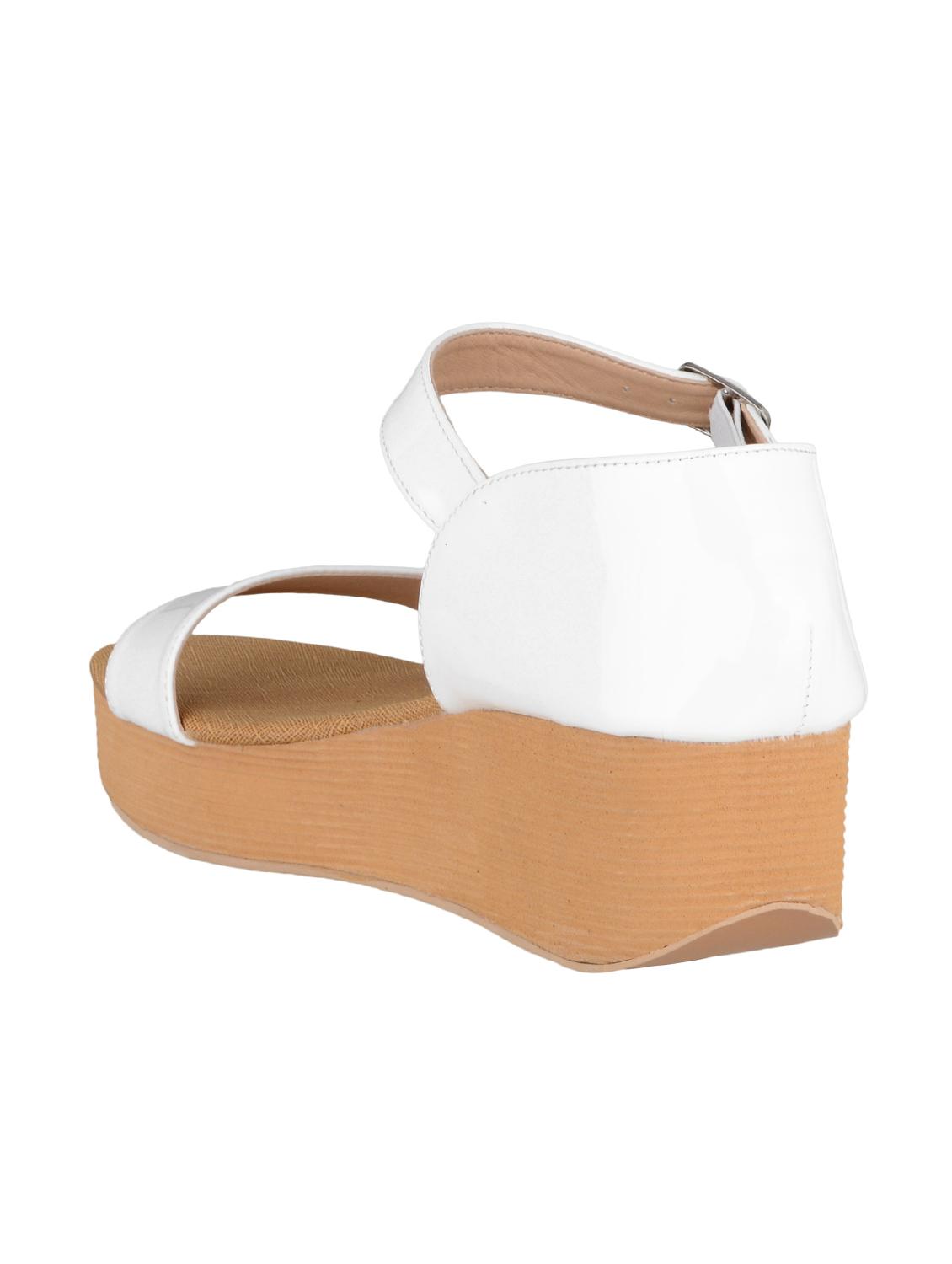 white patent ankle strap sandals - 15308175 - Zoom Image - 3
