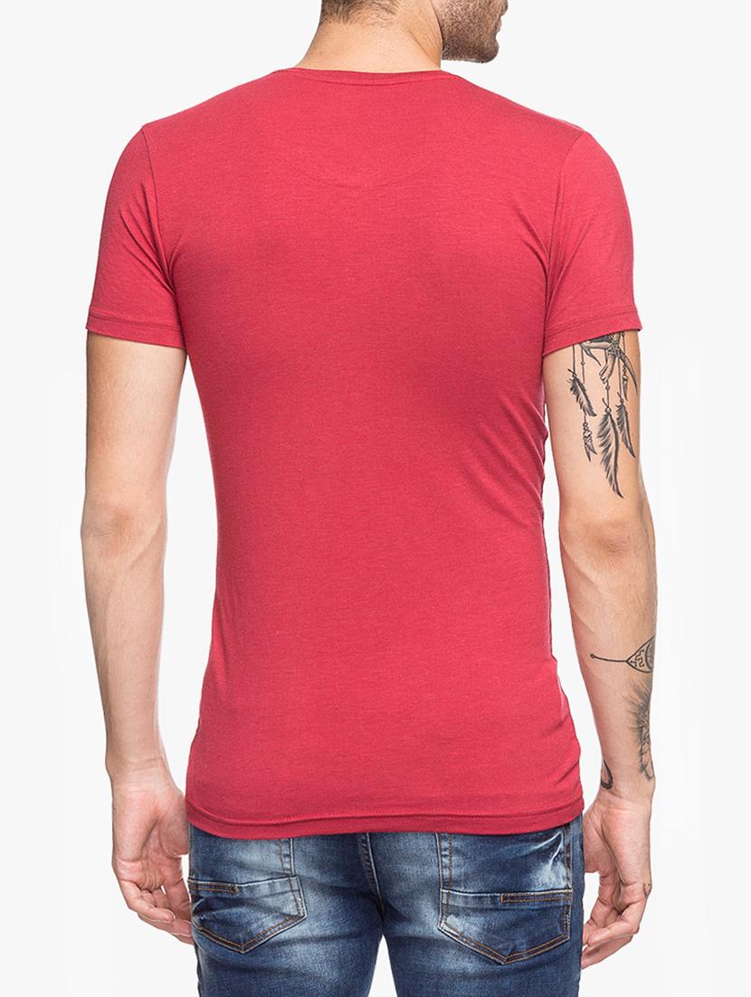 red cotton t-shirt - 15308281 - Zoom Image - 3