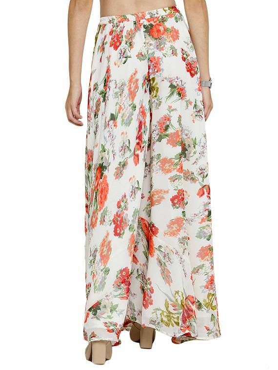 Floral printed flared palazzo - 15308758 - Zoom Image - 3