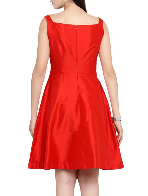 zip up back flared dress - 15308769 - Zoom Image - 3