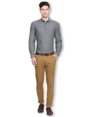 brown cotton chinos - 15311567 - Standard Image - 3