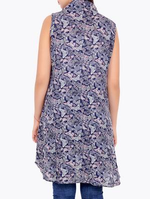 asymmetric sleeveless shrug - 15311852 - Standard Image - 3