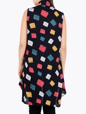 asymmetric sleeveless shrug - 15311854 - Standard Image - 3