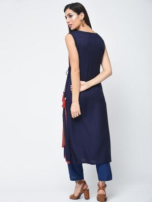 block printed layered kurta - 15313002 - Standard Image - 3