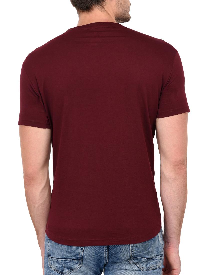 maroon cotton t-shirt - 15313799 - Zoom Image - 3