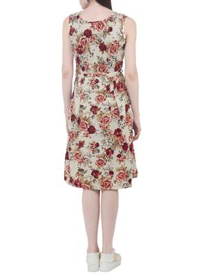 a-line floral belted dress - 15313897 - Standard Image - 3