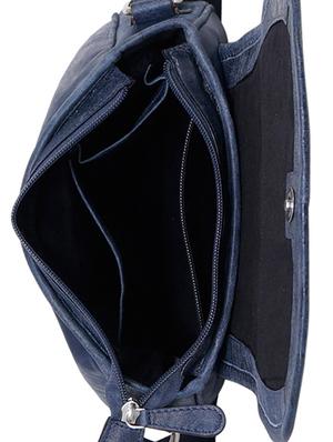 blue leather regular sling bag - 15314005 - Standard Image - 3