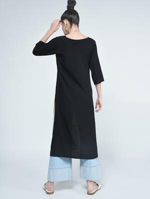 geometrical straight kurta - 15314401 - Standard Image - 3