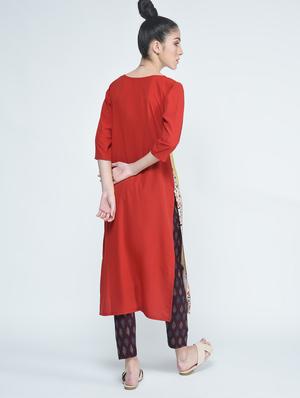 straight printed kurta - 15314405 - Standard Image - 3