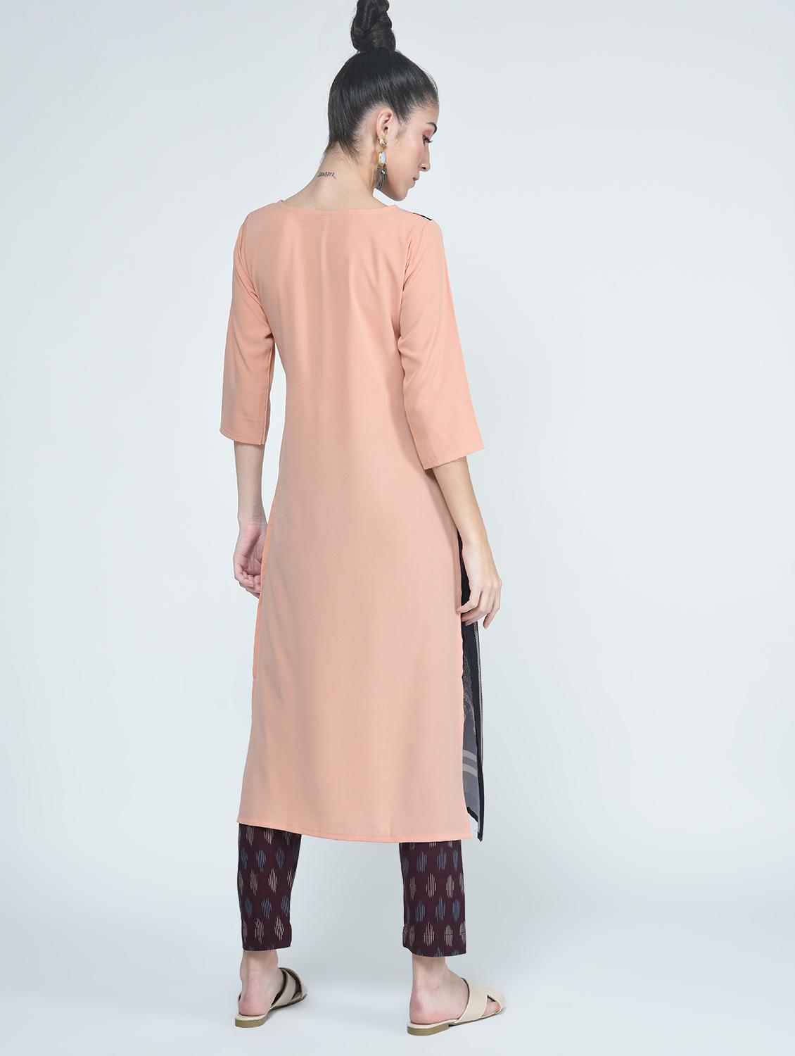 digital printed straight kurta - 15314410 - Zoom Image - 3