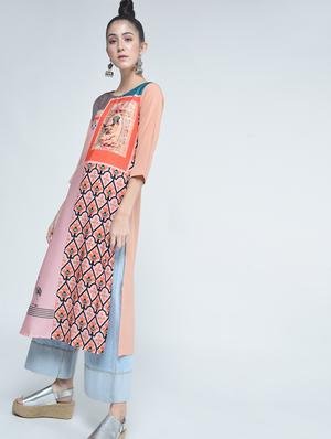 straight printed kurta - 15314412 - Standard Image - 3