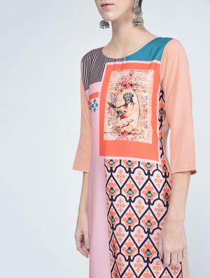 straight printed kurta - 15314412 - Standard Image - 6
