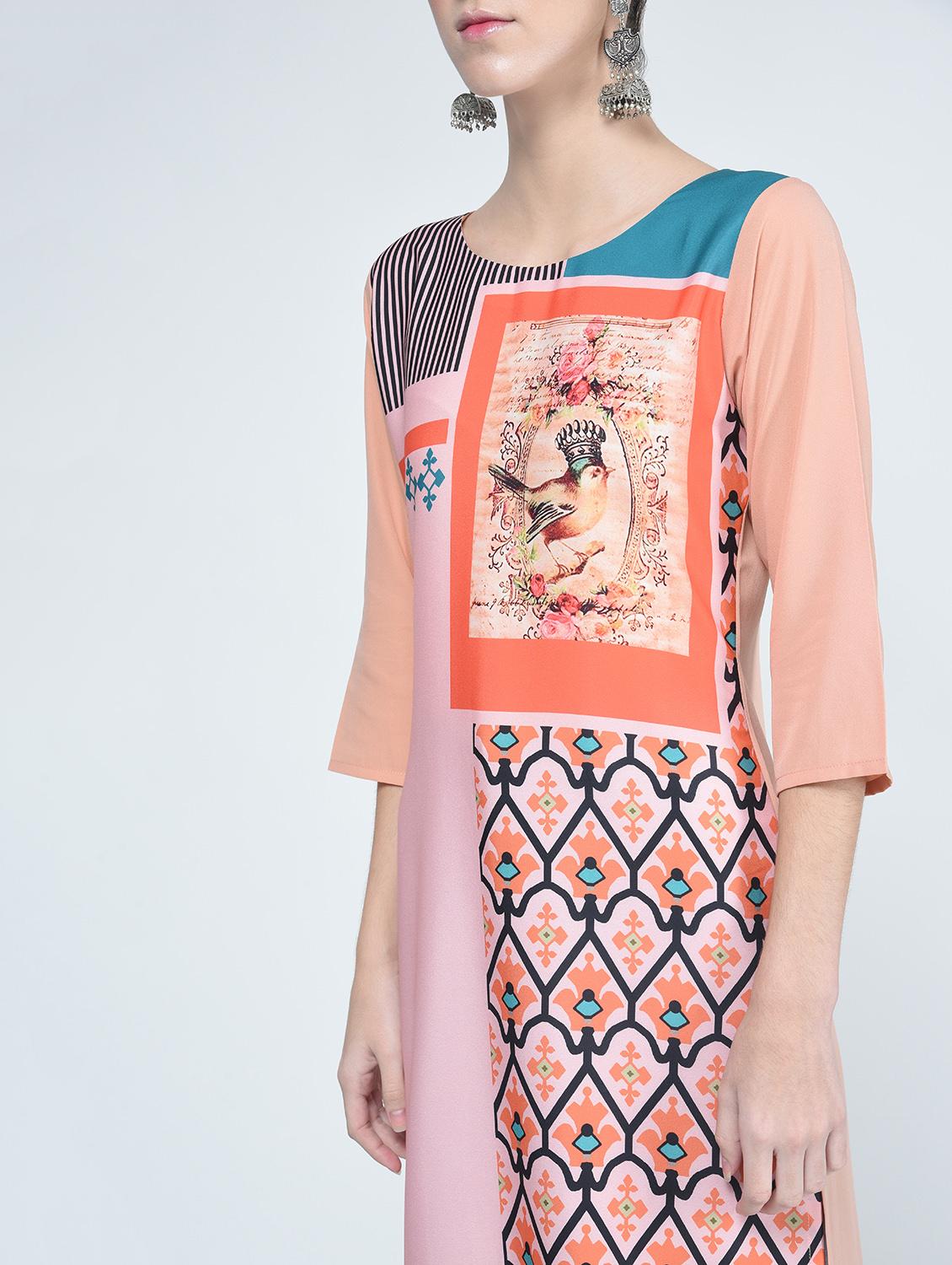 straight printed kurta - 15314412 - Zoom Image - 6
