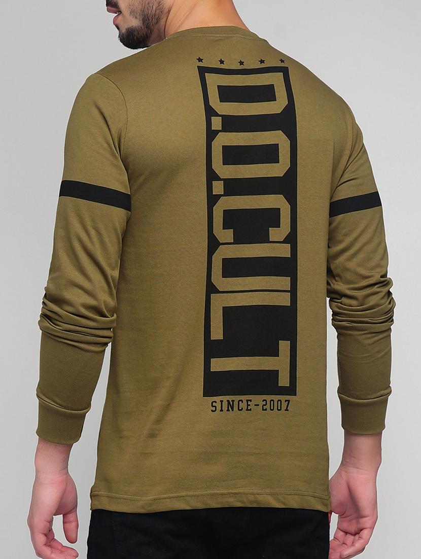 green cotton front print t-shirt - 15314491 - Zoom Image - 3
