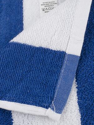 cotton stripe bath and pool towel : blue - 15314531 - Standard Image - 3