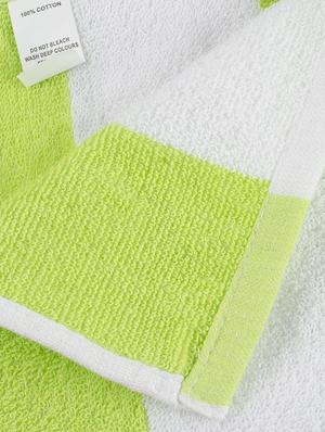 cotton stripe bath and pool towel : blue - 15314533 - Standard Image - 3