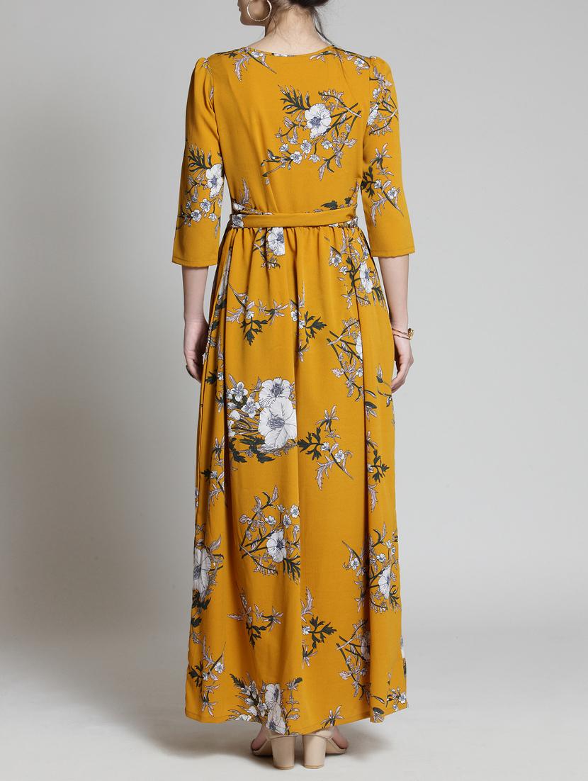 floral tie knot belt maxi dress - 15315483 - Zoom Image - 3