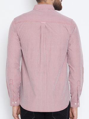 red cotton casual shirt - 15316033 - Standard Image - 3