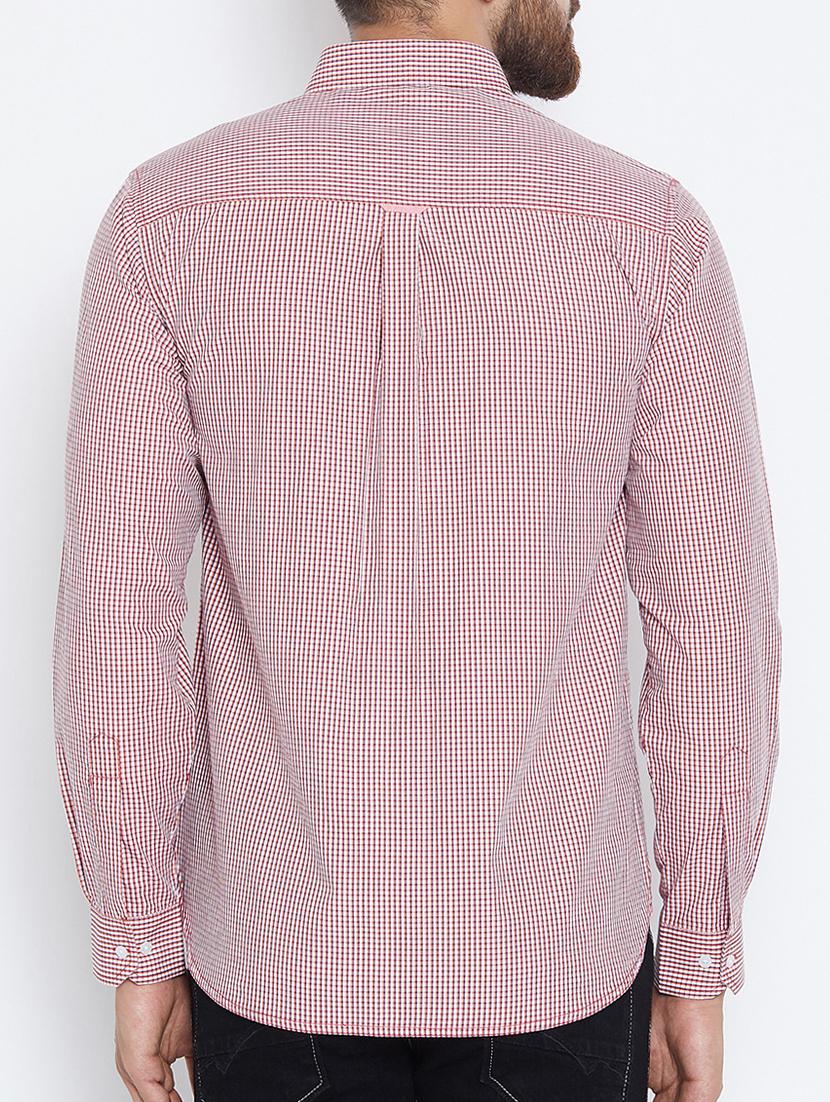 red cotton casual shirt - 15316033 - Zoom Image - 3