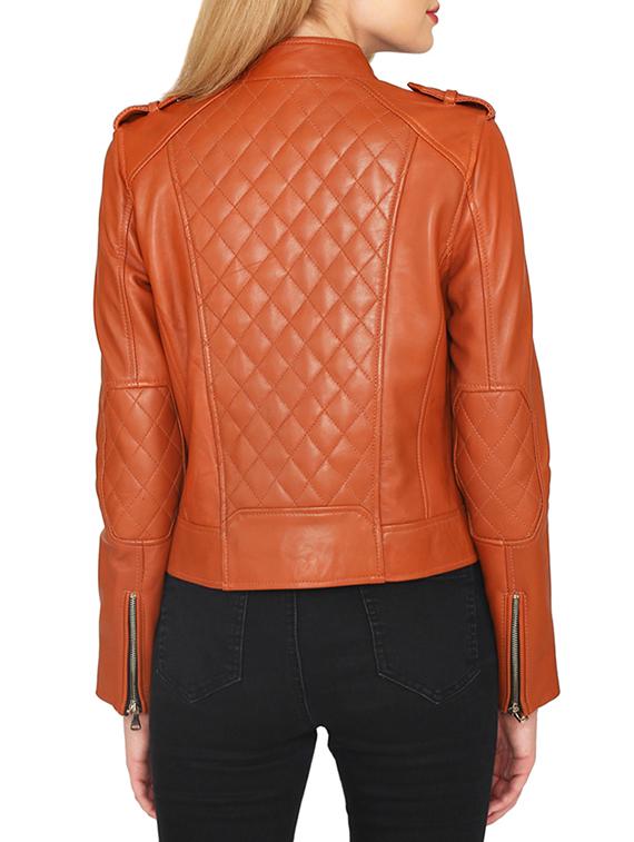 brown leatherette jacket - 15318014 - Zoom Image - 3