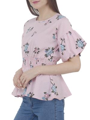 elasticated waist bell sleeve top - 15318684 - Standard Image - 3