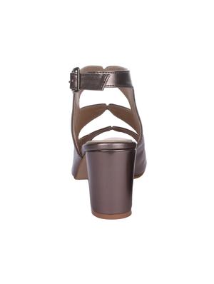grey faux leather back strap sandals - 15318886 - Standard Image - 3