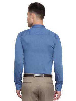 blue cotton formal shirt - 15320049 - Standard Image - 3