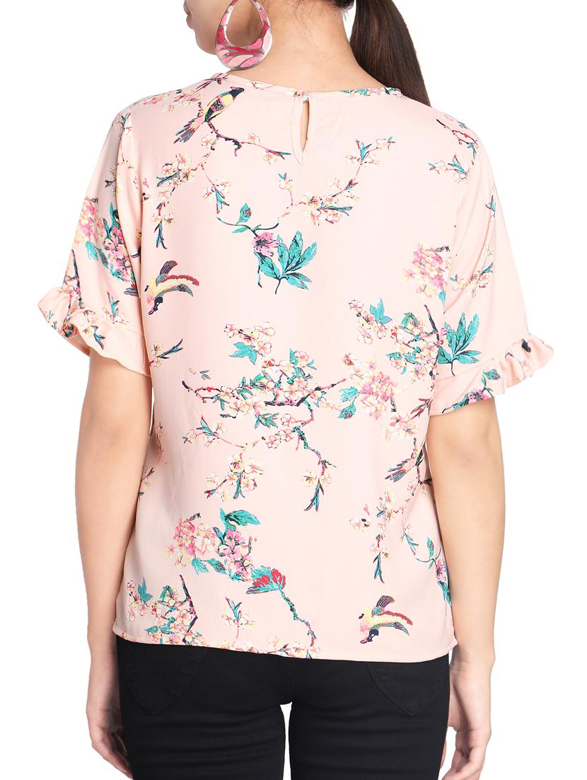 floral ruffle sleeved top - 15321243 - Zoom Image - 3