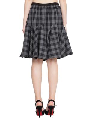 checkered gored skirt - 15322007 - Standard Image - 3