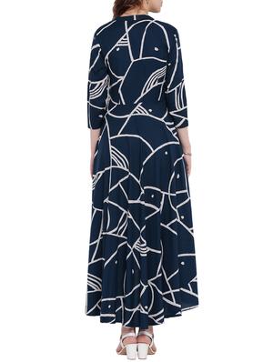abstract print flared kurta - 15323094 - Standard Image - 3