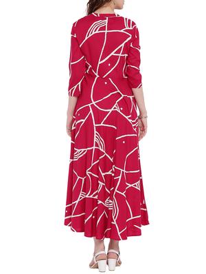 flared abstract print kurta - 15323096 - Standard Image - 3