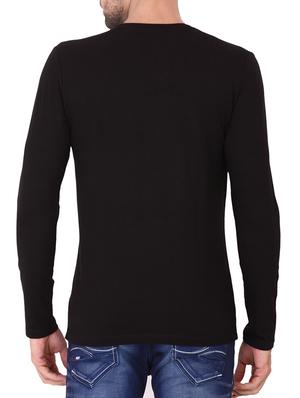 black cotton chest print tshirt - 15323470 - Standard Image - 3