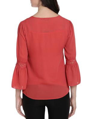 lace detail flared sleeved top - 15326233 - Standard Image - 3
