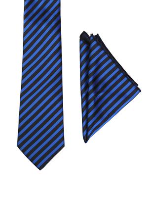 blue tie with belt and pocket square - 15326427 - Standard Image - 3